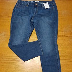 NWT Sonoma Skinny Jeans Blue Stretch Dark Wash Mid Rise Denim Short 18S